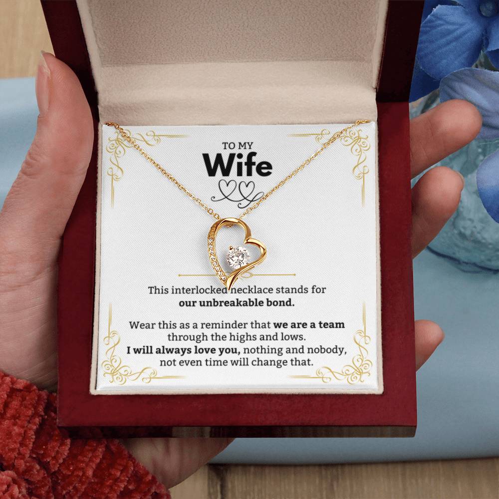 To My Wife Necklace - Emotional Jewelry for Wife from Husband to Celebrate Love on Valentine’s Day & Beyond - Forever Love Necklace - Personalize Memories