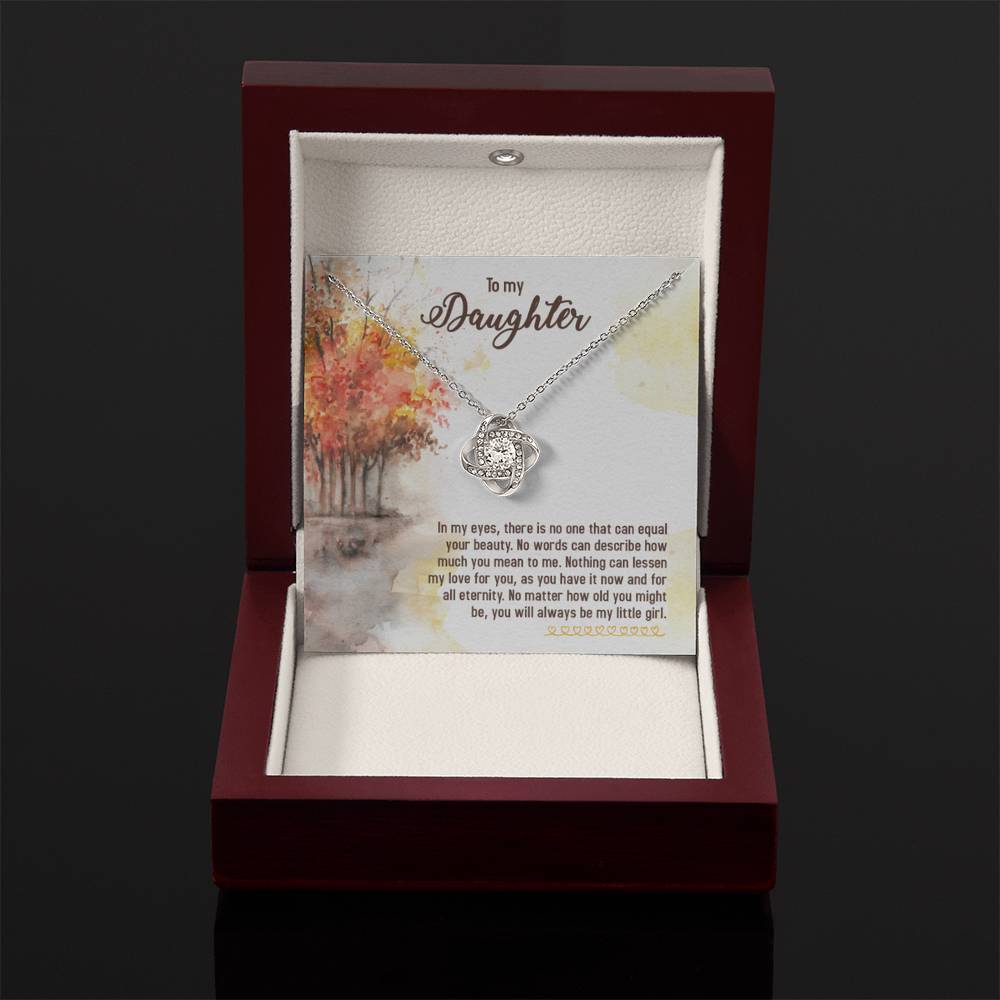 To My Daughter Necklace – Birthday Graduation Special Gift for Daughter – Love Knot Necklace - Personalize Memories