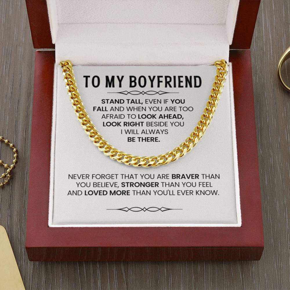 Romantic Boyfriend Gift from Girlfriend - Cuban Link Chain - Personalize Memories