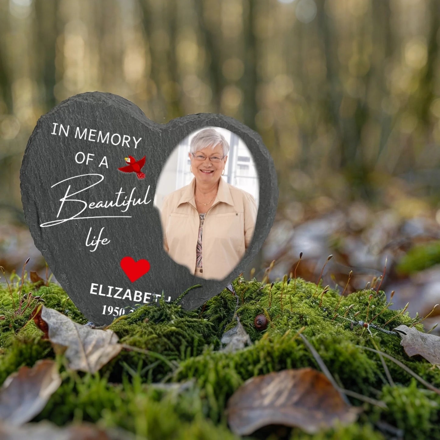 Photo Memorial Garden Stone for Loved Ones - Sympathy Gift for Loss - Personalize Memories