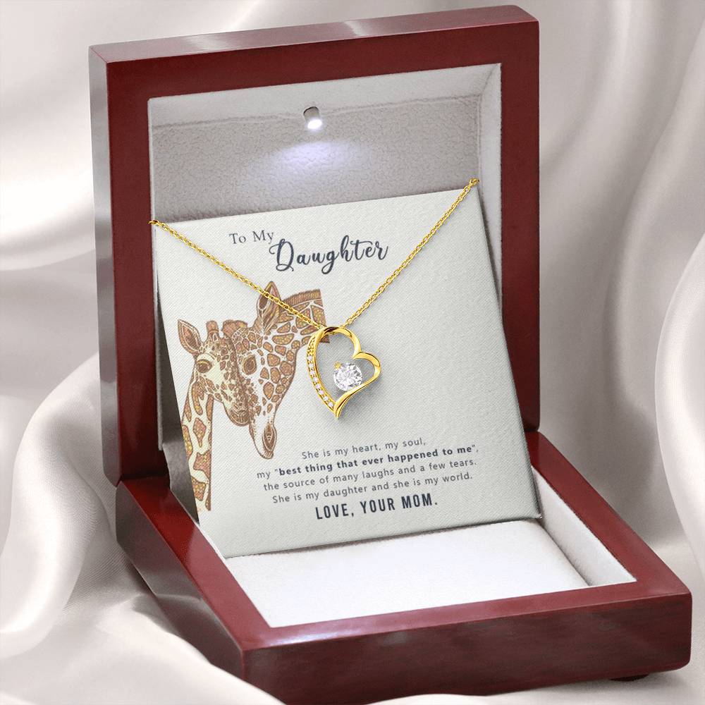 To My Daughter Necklace – Gift for Daughter from Mom – Forever Love Necklace - Personalize Memories