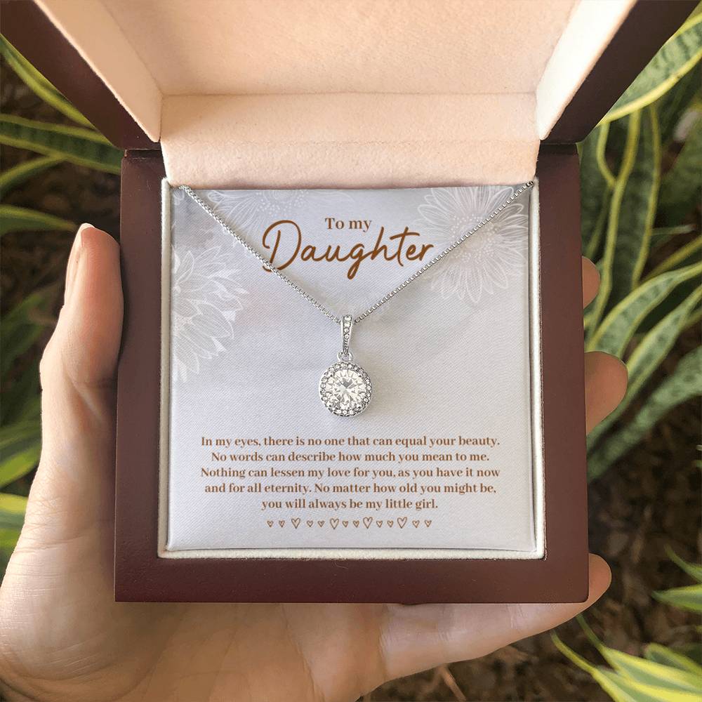 To My Daughter Necklace – Birthday & Graduation Jewelry for Her – Eternal Hope Necklace - Personalize Memories