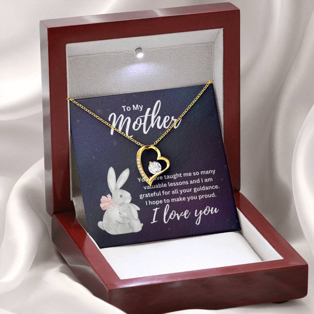 To My Mother - I hope to make you proud - Forever Love Necklace - Personalize Memories