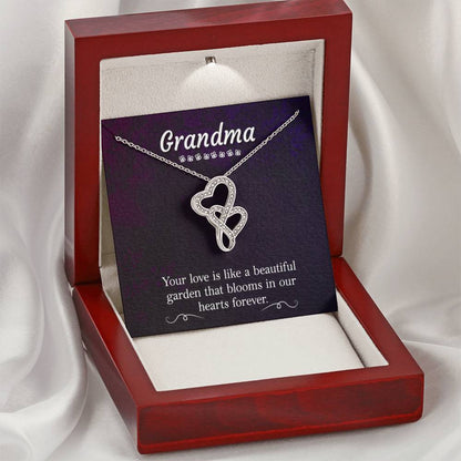 Present for Grandma - Grandma - Heart-to-heart Pendant Necklace - Personalize Memories