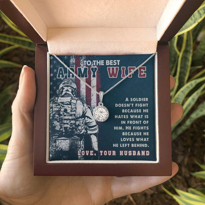 To The Best Army Wife - Eternal Hope Necklace - Gift for Wife from Husband - Personalize Memories