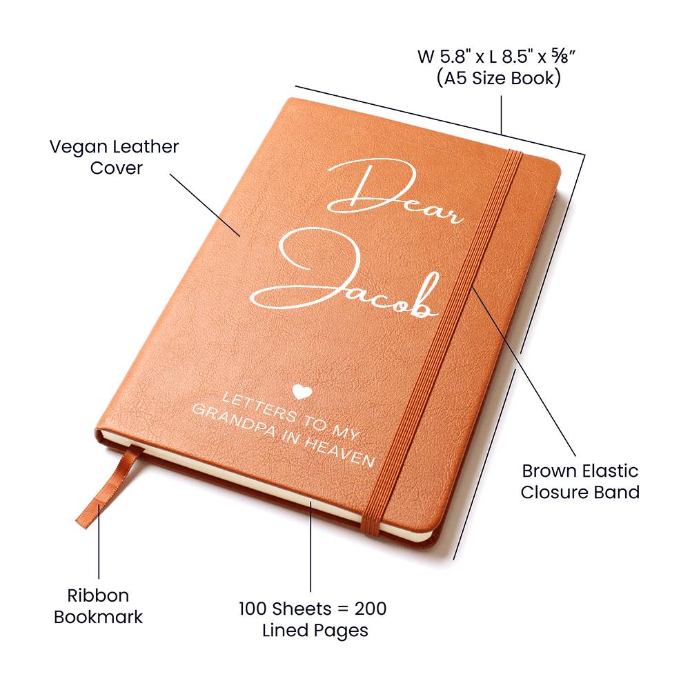 Personalized Grief Journal - Letters To My Grandpa - Custom Memorial Gift
