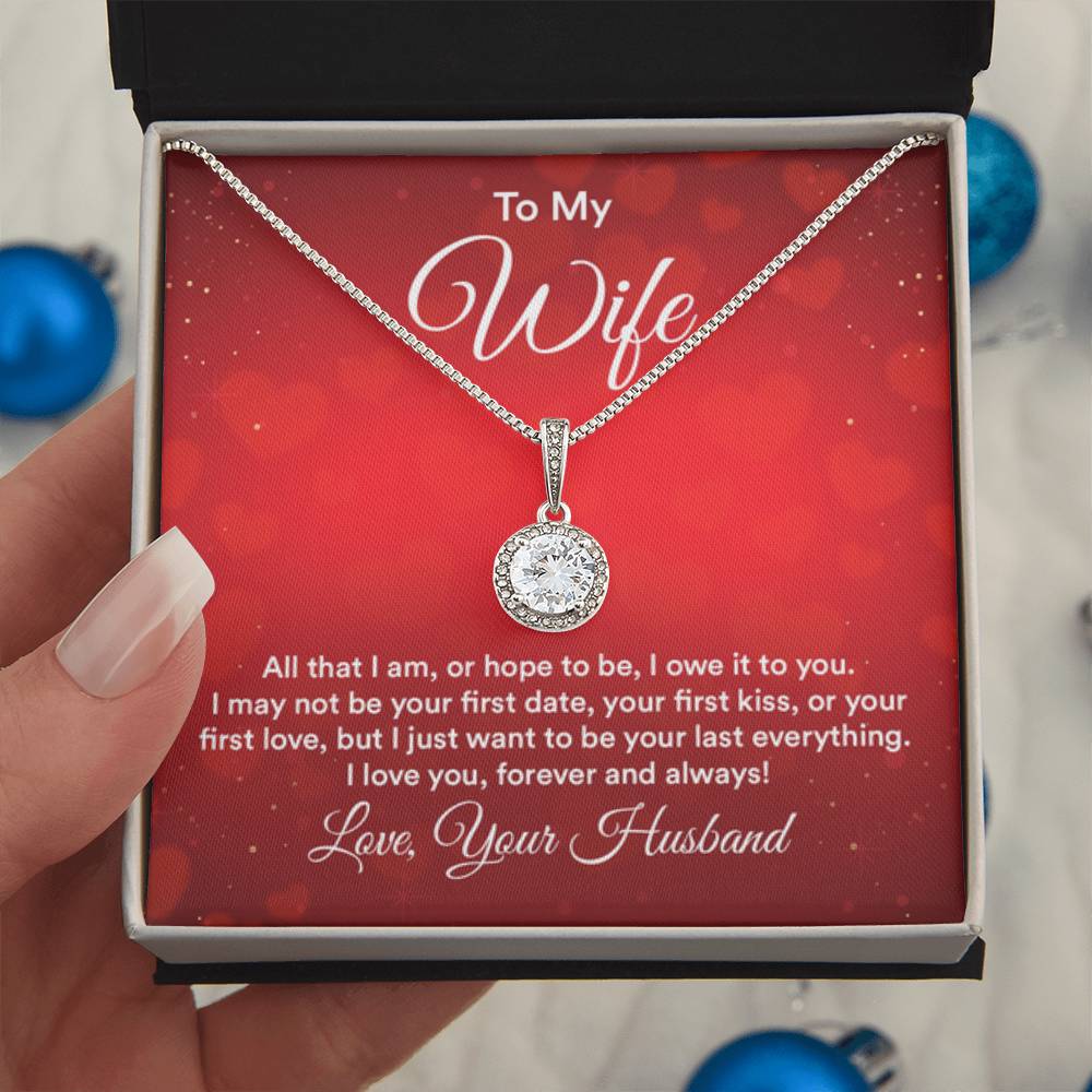 To My Beautiful Wife - Meaningful Jewelry Gift from Husband for Birthday, Valentine’s Day & Anniversary - Eternal Hope Necklace - Personalize Memories