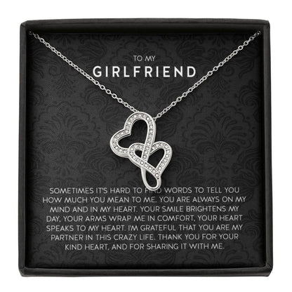 Gift for Girlfriend Necklace - Romantic Jewelry for Valentine’s Day, Birthday & Special Relationship Moments - Heart-to-heart Pendant Necklace - Personalize Memories