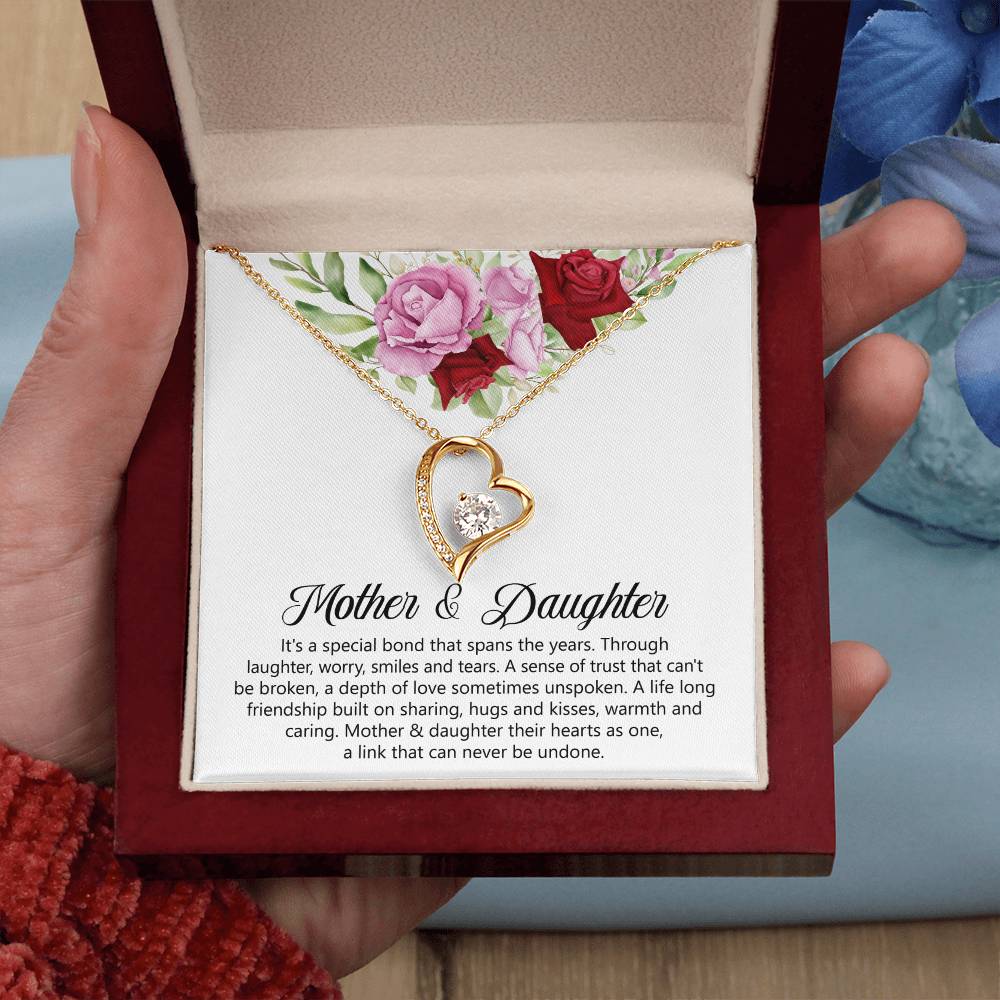 Mother & Daughter Gift - It's a Special Bond That Spans The Years - Forever Love Necklace - Personalize Memories