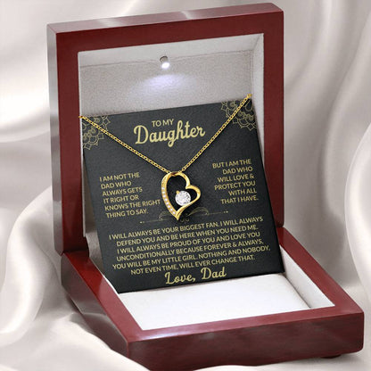 To My Daughter - I am Not the Dad Who Always Gets It Right - Forever Love Necklace Gift from Mom - Personalize Memories
