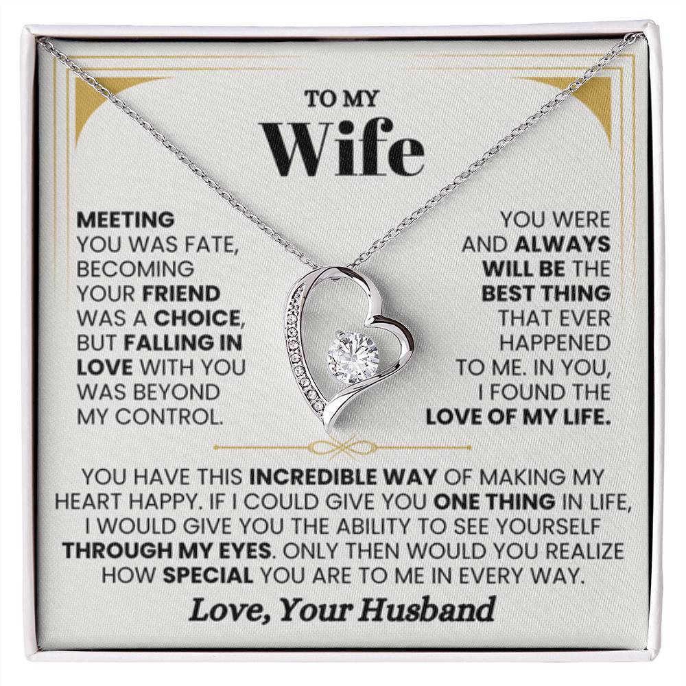 Wife Gift Cards1 Wife - Forever Love Necklace - Personalize Memories