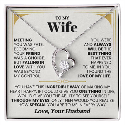 Wife Gift Cards1 Wife - Forever Love Necklace - Personalize Memories