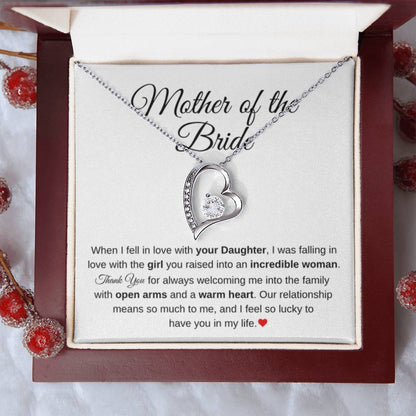 Mother of the Bride Present from Son In Law - Our relationship means so much to me - Forever Love Necklace - Personalize Memories