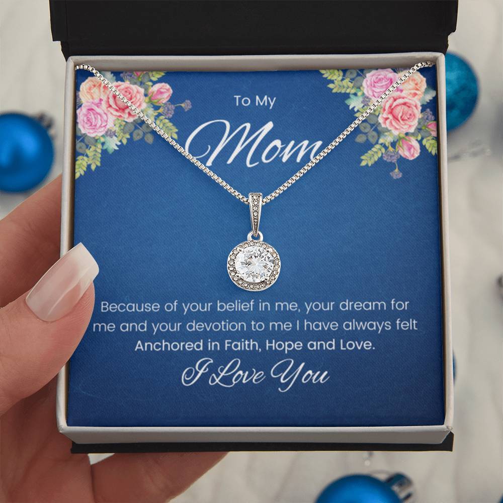 To My Mom - Eternal Hope Necklace - Mom Gift from Son/Daughter - Personalize Memories