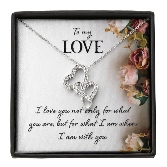 To My Love Gift - Heart-to-heart Necklace - Perfect Gift for Soulmate - Personalize Memories