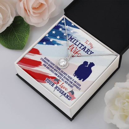 To My Military Wife from Husband - Eternal Hope Necklace - Personalize Memories