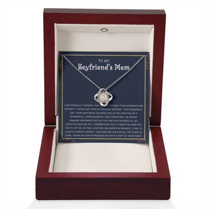 To My Boyfriend's Mom Gift - Your Wonderful Son - Love Knot Necklace - Personalize Memories