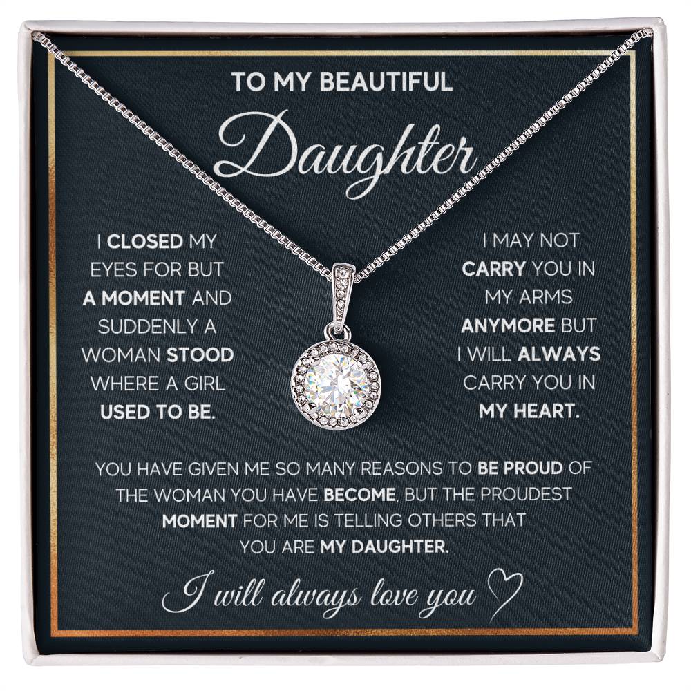 To My Daughter Necklace – Graduation Birthday Gift Idea for Daughter – Eternal Hope Necklace - Personalize Memories