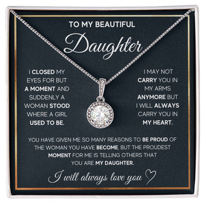 To My Daughter Necklace – Graduation Birthday Gift Idea for Daughter – Eternal Hope Necklace - Personalize Memories