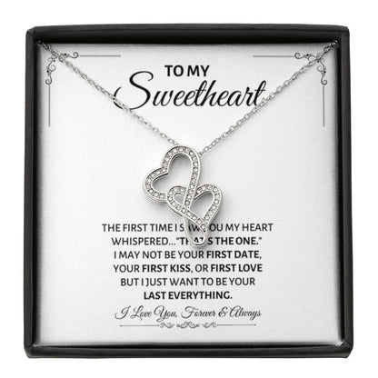 To My Sweetheart Necklace - Gift for Love on Valentine’s Day & Special Days - Heart-to-heart Pendant Necklace - Personalize Memories