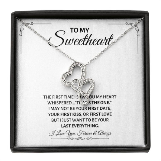 To My Sweetheart Necklace - Gift for Love on Valentine’s Day & Special Days - Heart-to-heart Pendant Necklace - Personalize Memories