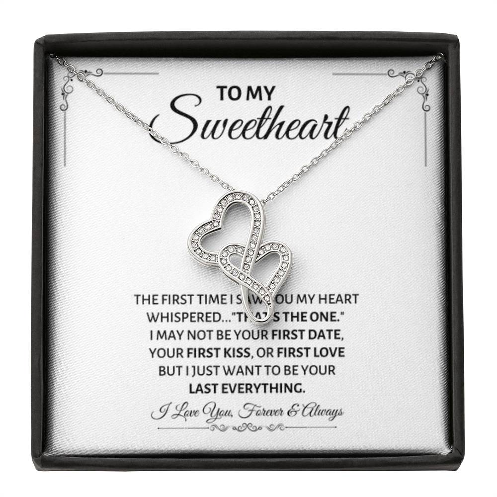 To My Sweetheart Necklace - Gift for Love on Valentine’s Day & Special Days - Heart-to-heart Pendant Necklace - Personalize Memories