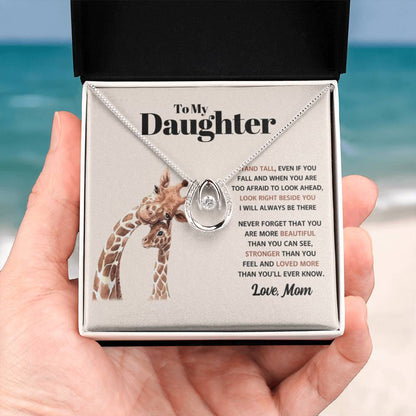 To My Daughter Necklace – Mom’s Choice for Daughter Birthday Graduation –  Lucky In Love Necklace - Personalize Memories