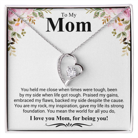 Gift for Mom - I Love You Mom - Forever Love Necklace - Personalize Memories