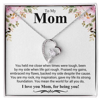 Gift for Mom - I Love You Mom - Forever Love Necklace - Personalize Memories
