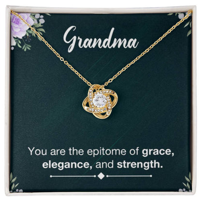 Grandma Necklace from Grandkids Grandma - Love Knot Necklace - Personalize Memories