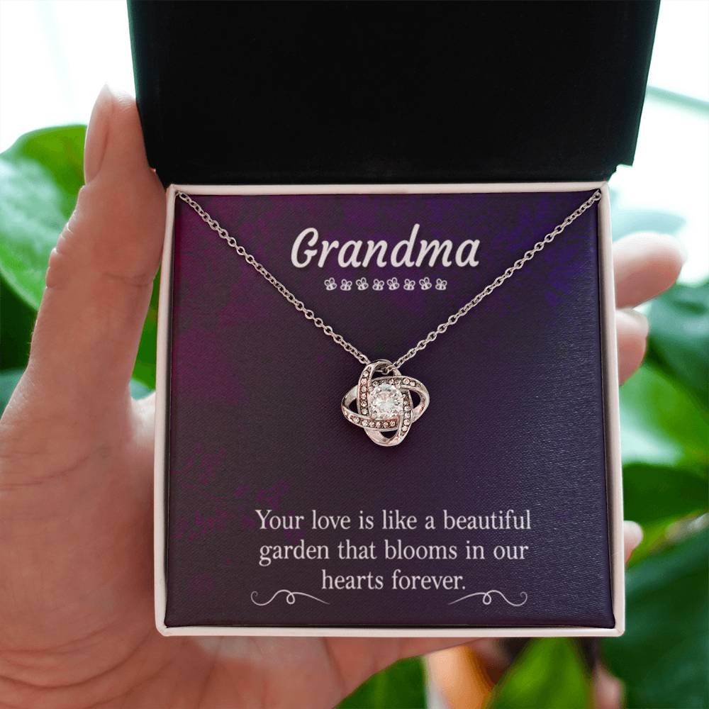 Present for Grandma - Grandma - Love Knot Necklace - Personalize Memories