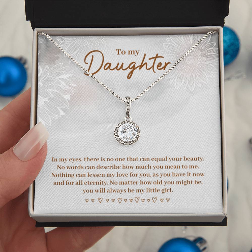 To My Daughter Necklace – Birthday & Graduation Jewelry for Her – Eternal Hope Necklace - Personalize Memories