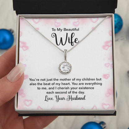 Heartfelt Wife Jewelry - Love Gift from Husband for Birthday, Anniversary & Valentine’s Day - Eternal Hope Necklace - Personalize Memories