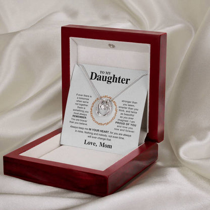 To My Daughter Necklace – Holiday Gift for Daughter Graduation from Mom – Lucky In Love Necklace - Personalize Memories