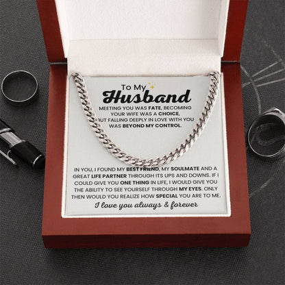 Cuban Link Chain for Husband – Birthday, Anniversary Gift from Wife - Personalize Memories