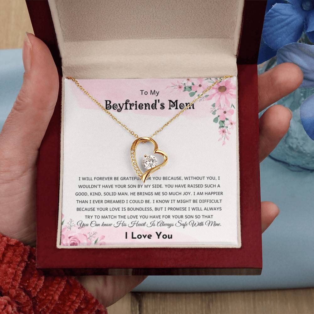 To My Boyfriend's Mom - I never thought I'd find the one until I found your son - Forever Love Necklace - Personalize Memories