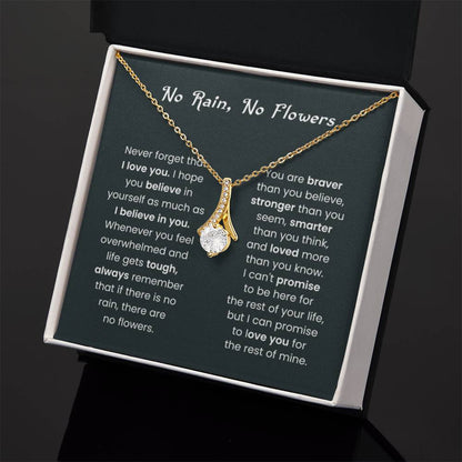 No Rain, No Flower - Alluring Beauty Necklace - Gift for Her - Personalize Memories