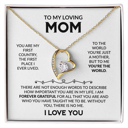 Gift for Mom - I Am Forever Grateful - Forever Love Necklace - Personalize Memories