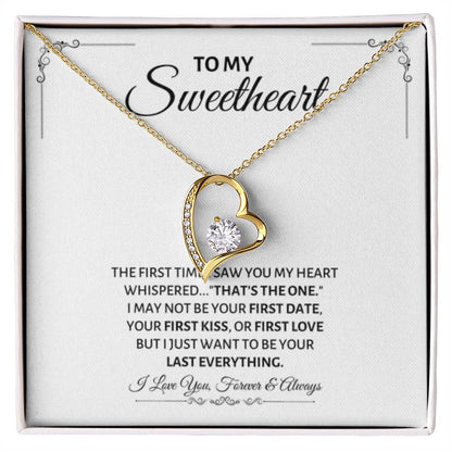 To My Sweetheart Necklace - Gift for Love on Valentine’s Day & Special Days - Forever Love Necklace - Personalize Memories