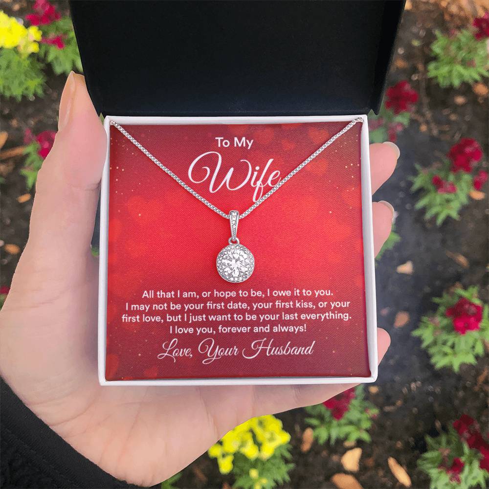 To My Beautiful Wife - Meaningful Jewelry Gift from Husband for Birthday, Valentine’s Day & Anniversary - Eternal Hope Necklace - Personalize Memories