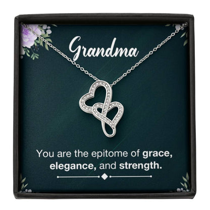 Grandma Necklace from Grandkids Grandma - Heart-to-heart Pendant Necklace - Personalize Memories