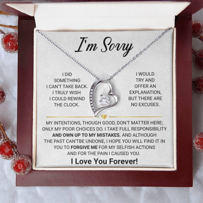 I Am Sorry Gift for Her - Forever Love Necklace - Personalize Memories