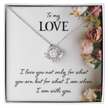 To My Love Gift - Love Knot Necklace - Perfect Gift for Soulmate - Personalize Memories