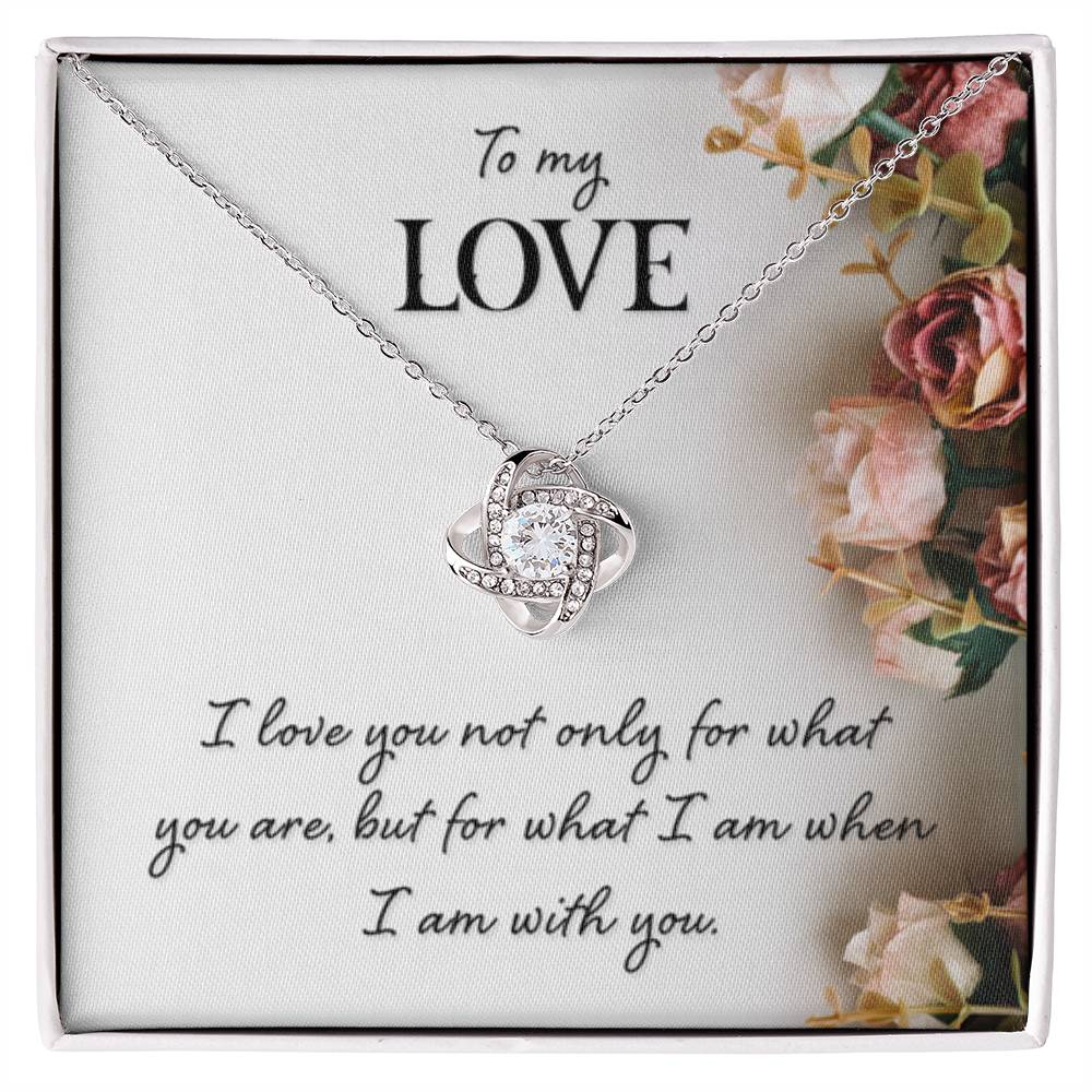 To My Love Gift - Love Knot Necklace - Perfect Gift for Soulmate - Personalize Memories