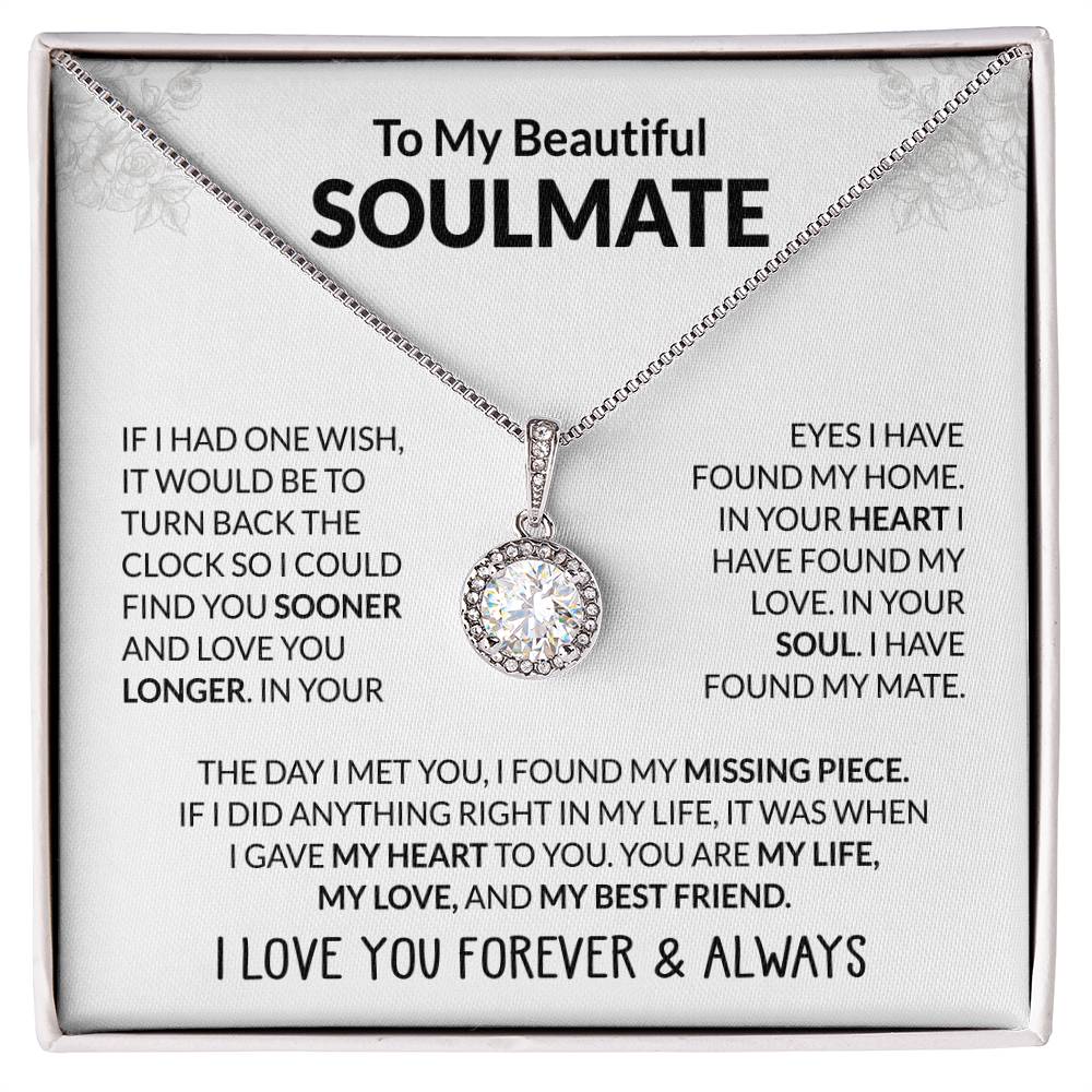 To My Soulmate - You Are My Life - Eternal Hope Necklace - Personalize Memories