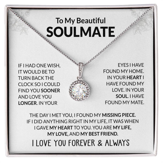 To My Soulmate - You Are My Life - Eternal Hope Necklace - Personalize Memories
