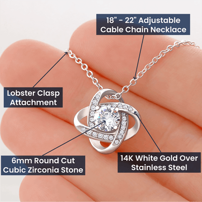 To My Future Wife Necklace - Soulmate Jewelry Gift for Valentine’s Day, Birthday - Love Knot Necklace - Personalize Memories