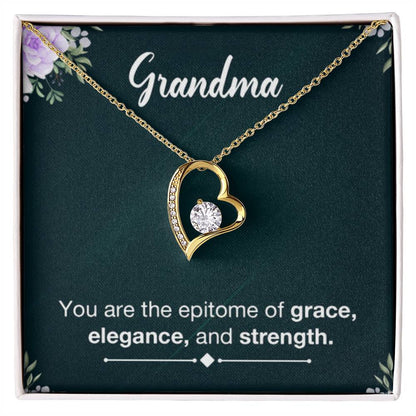 Grandma Necklace from Grandkids Grandma - Forever Love Necklace - Personalize Memories