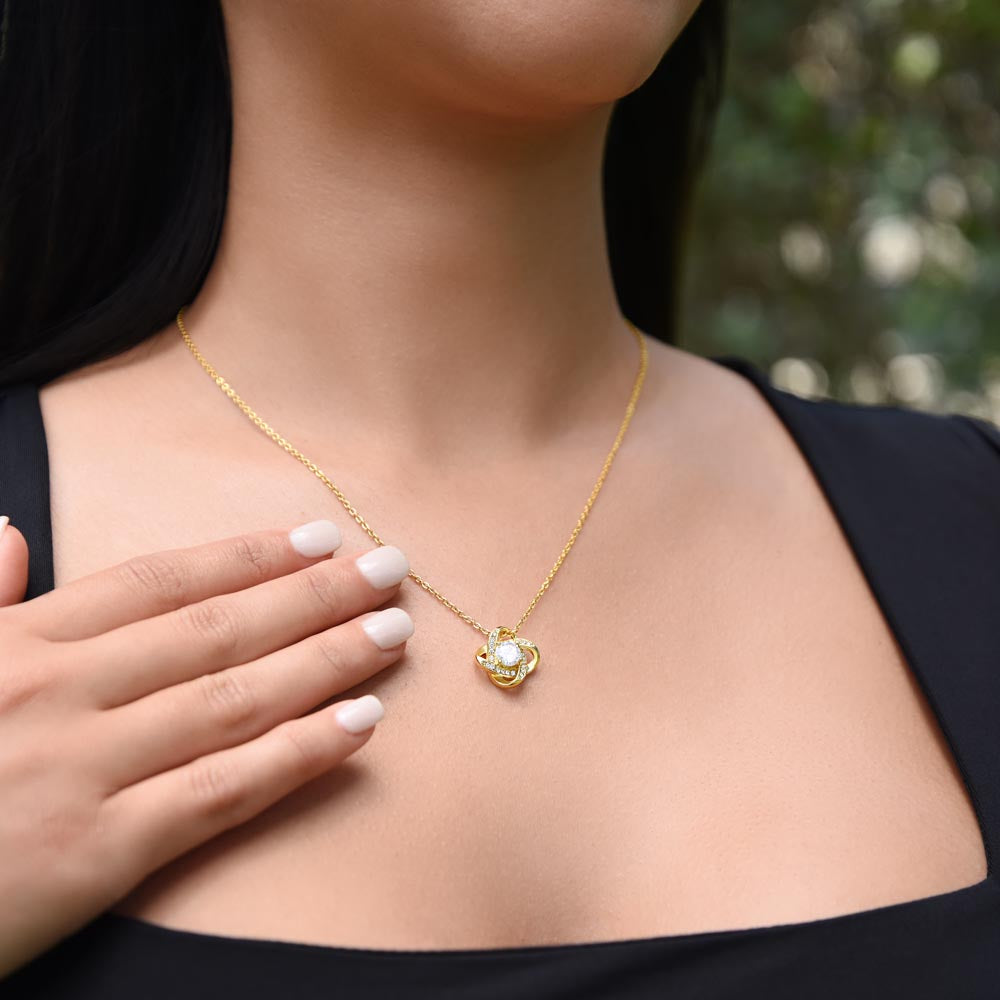 To The Woman Who Changed My Life - Love Knot Necklace Gift Set