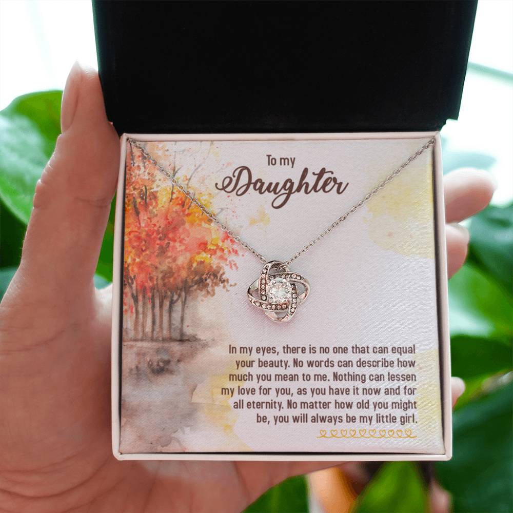 To My Daughter Necklace – Birthday Graduation Special Gift for Daughter – Love Knot Necklace - Personalize Memories